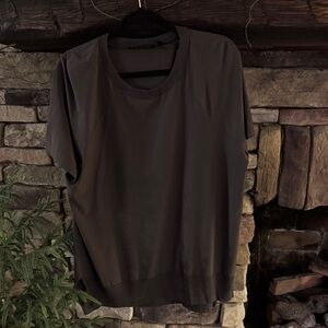 Athleta Charcoal Short Sleeve Tee